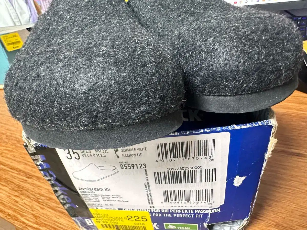 BIRKENSTOCK ビルケンシュトック アムステルダム 225mm 収納 ウールフェルド WWW_WOWDIGSITE_COM