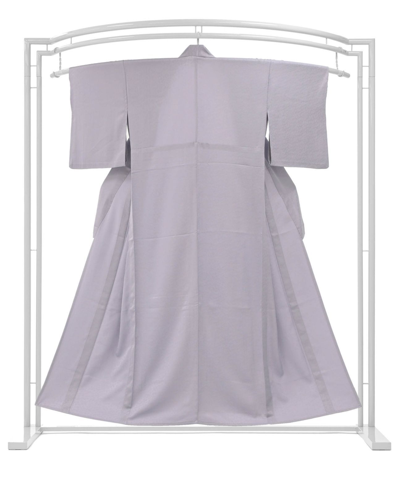 東レシルック｜単衣仕立て｜色無地｜居敷当付き｜花の吹き寄せ 藤鼠色｜身丈160 裄68｜1559128