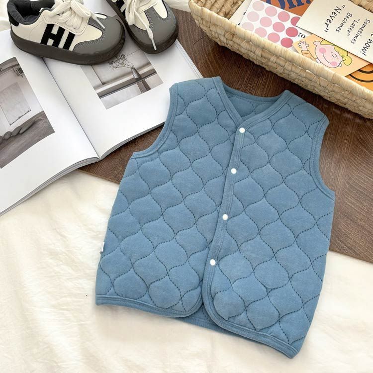 生産終了品 キッズ キルティングベスト 無地 ベスト 赤ちゃん トップス ベビー服 子供服 コート 厚手 秋冬 キルティング インナーベスト 女の子 男の子 通園 通学 小学校 幼稚園 保育園 ジュニア 保温性 pop2724