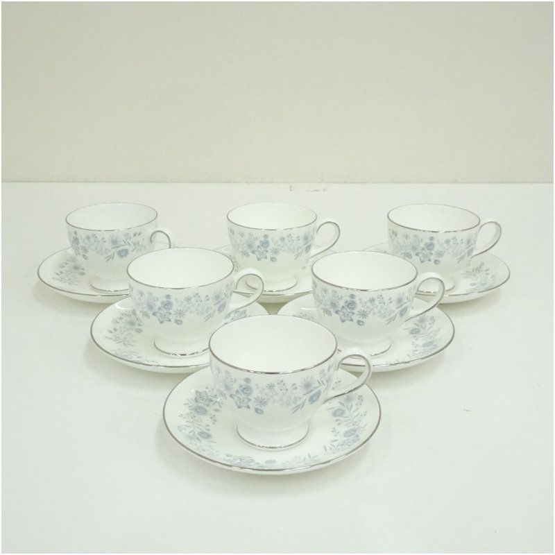 WEDGWOOD ウェッジウッド ベルフール ティーカップ6客セット 共箱 食器 おしゃれ かわいい レトロ ディスプレイ 来客 コップ テーブルウェア キッチン カフェ