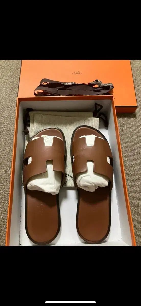 HERMES エルメス メンズ レザーソール サンダル 