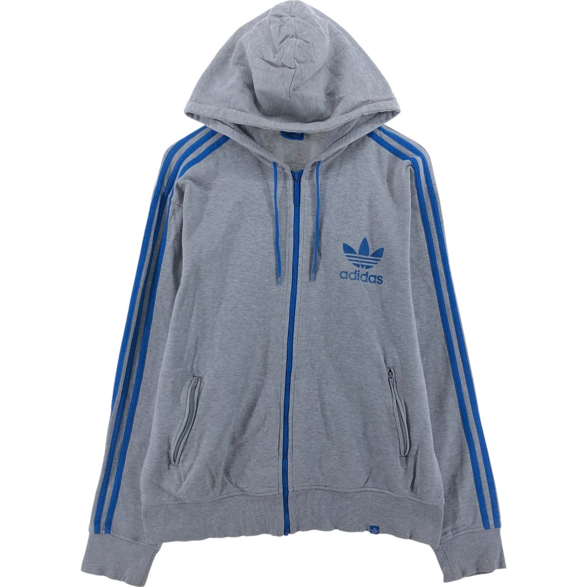 古着 アディダス adidas ORIGINALS オリジナルス フロッキープリント スウェットフルジップパーカー メンズXL相当/eaa490459