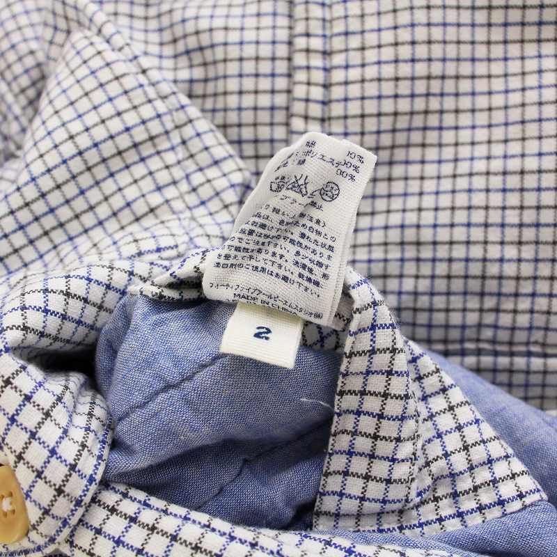 美品　45R コットンリネン　チェック　ジャケット 45R フォーティファイブ・アール コットンリネン チェックジャケット