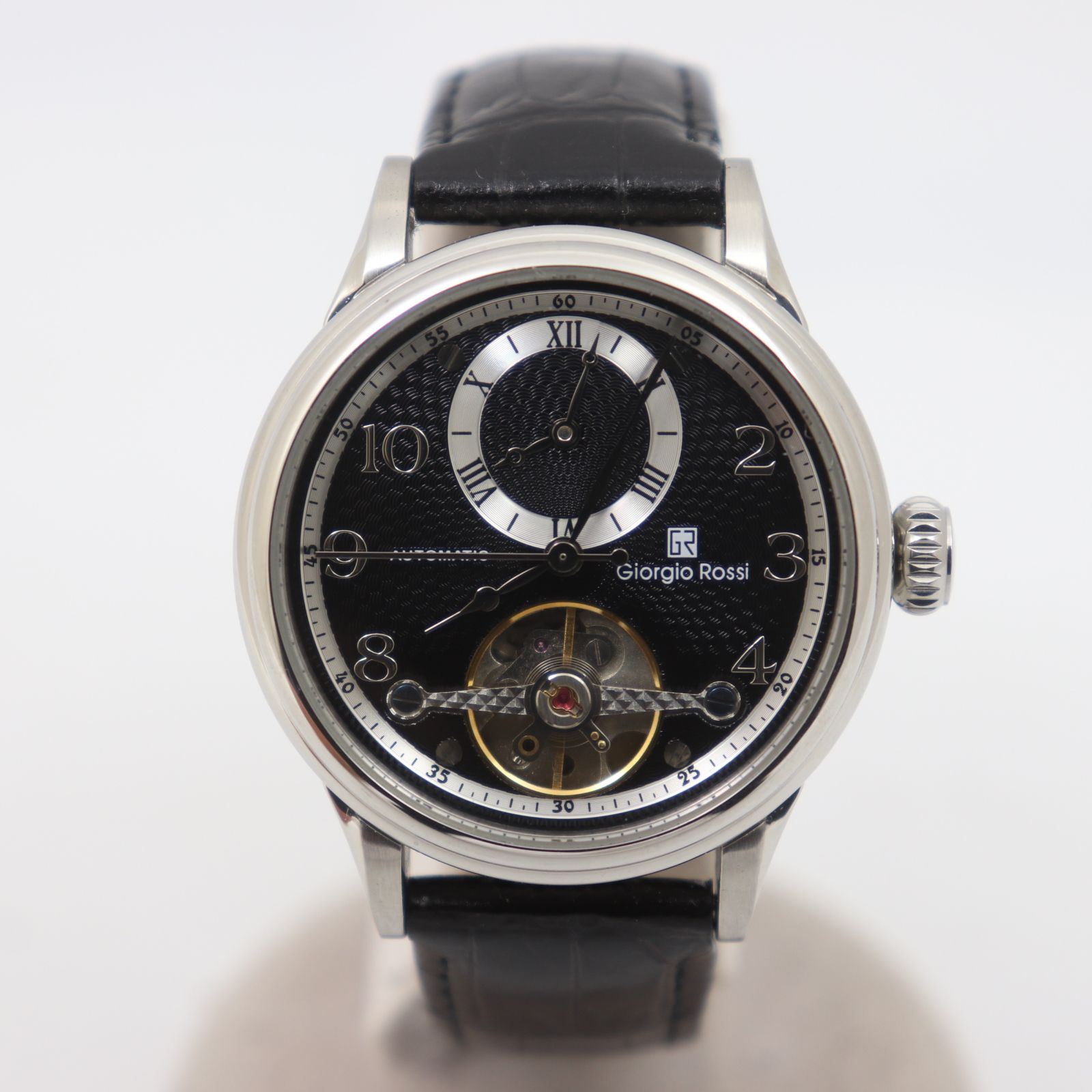 稼働品Giorgio 稼働品 ジョルジオ ロッシ スケルトン ラウンド GR0003 