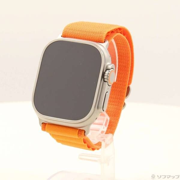 〔 品〕 Apple Watch Ultra GPS Cellular 49mm チタニウムケース オレンジアルパインループ 196