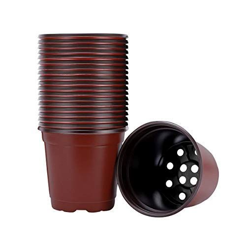 OUNONA 植木鉢 プラスチック 底穴あり フラワーポット 20セット 保育園苗ポット 軽量 diy 屋外 栽培ポット 通気性 ミニ 円筒形 種まきハウス 多肉 観葉植物 プラントコンテナ 園芸 野菜栽培適用