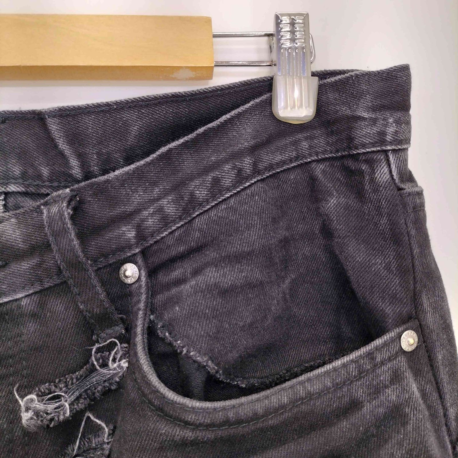 ユーズドフルギ USED古着 PARADOXE PARIS REAPER SHORTS BAGGY BLACK 