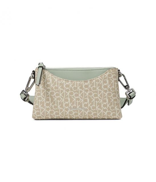 【送料無料】 カルバンクライン レディース ハンドバッグ バッグ Chrome Signature Crossbody Khaki/Vanilla/White/Desert Sage