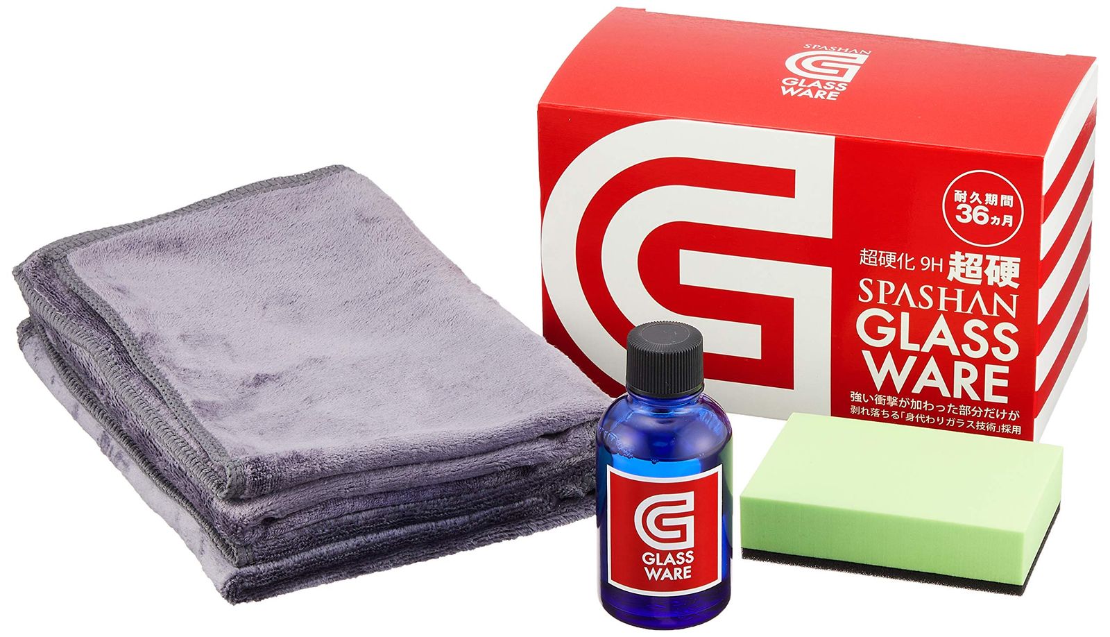 SPASHAN】 待望の 36ヶ月耐久9H超硬GLASSWARE スパシャン コーティング