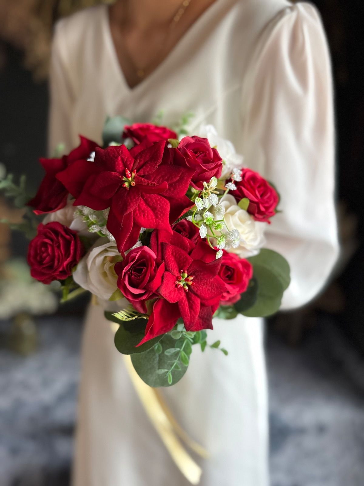 ポインセチアクラッチブーケ