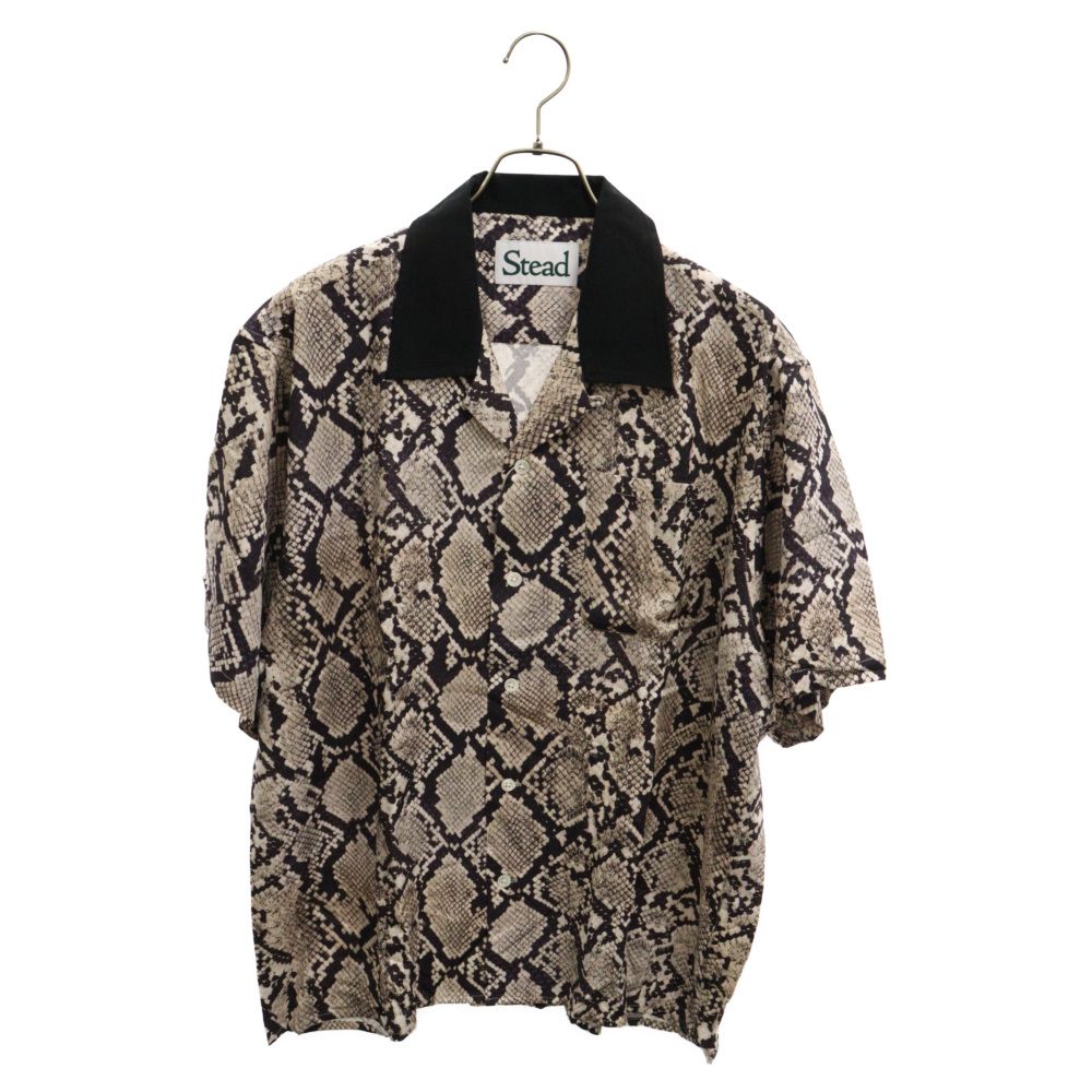 J.S.HOMESTEAD (ジェイエスホームステッド) ANIMAL PATTERN S/S SHIRT 24-051-470-5600-1-0 総柄 半袖シャツ 開襟シャツ グレー