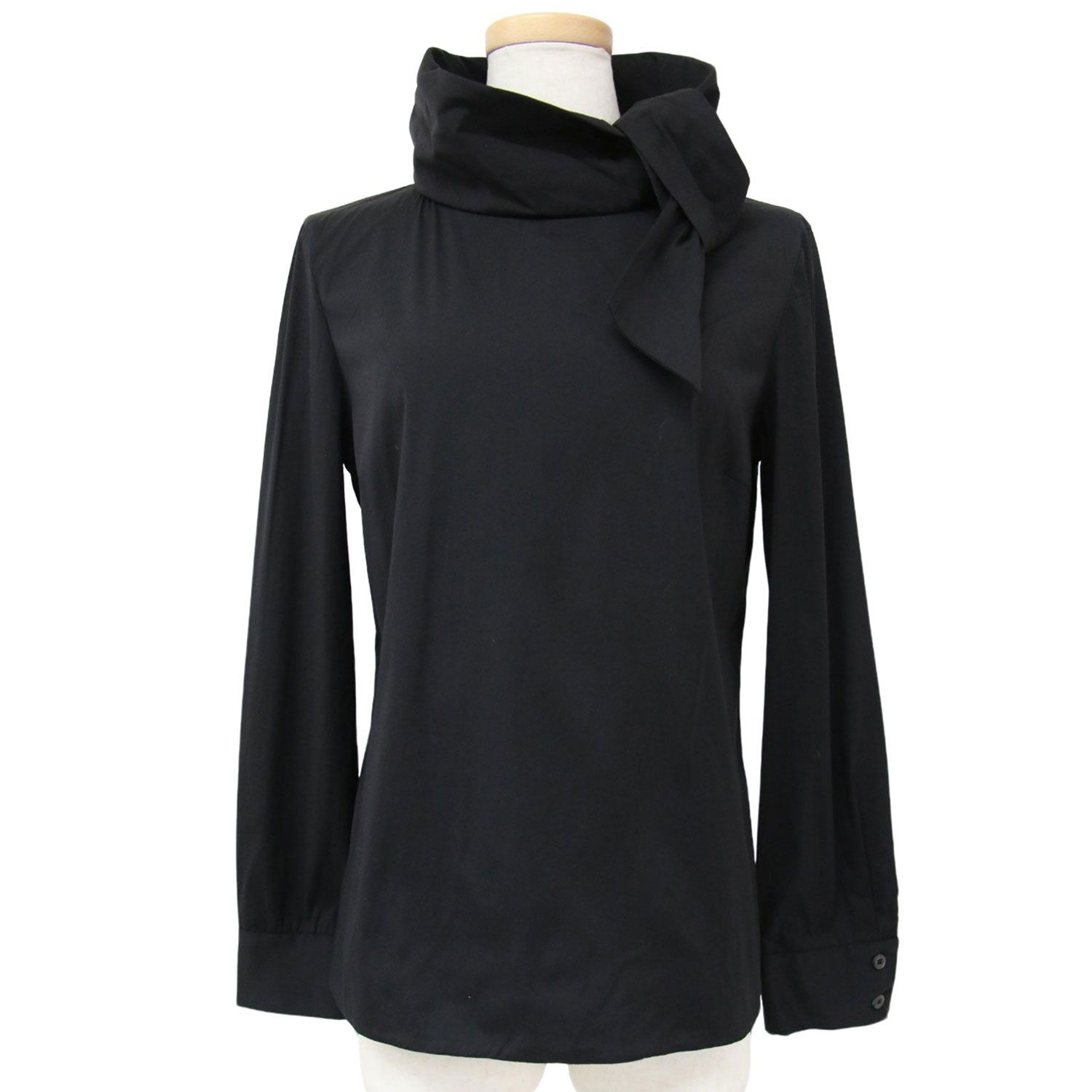 PRADA プラダ ブラウス ブラック 黒 サイズ:38(M) バックボタン