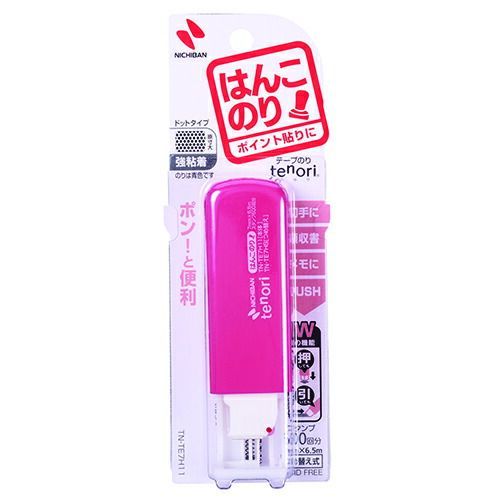 (まとめ）#ニチバン テープのり tenoriはんこのり ピンク TN-TE7H11 【×30セット】