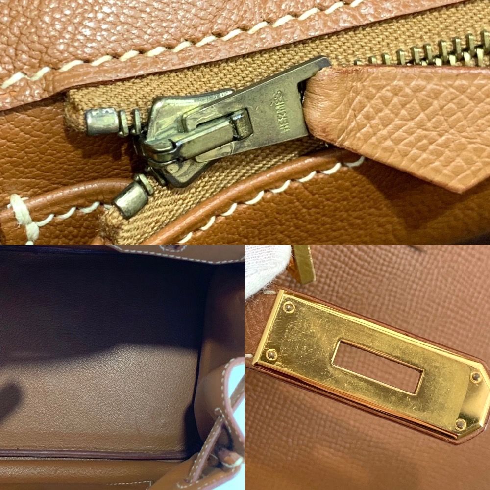 エルメス ハンドバッグ レディース バーキン30 1999年 内縫い 鞄 かばん HERMES □C刻印 クシュベル ブラウン系 ゴールド金具【中古品】