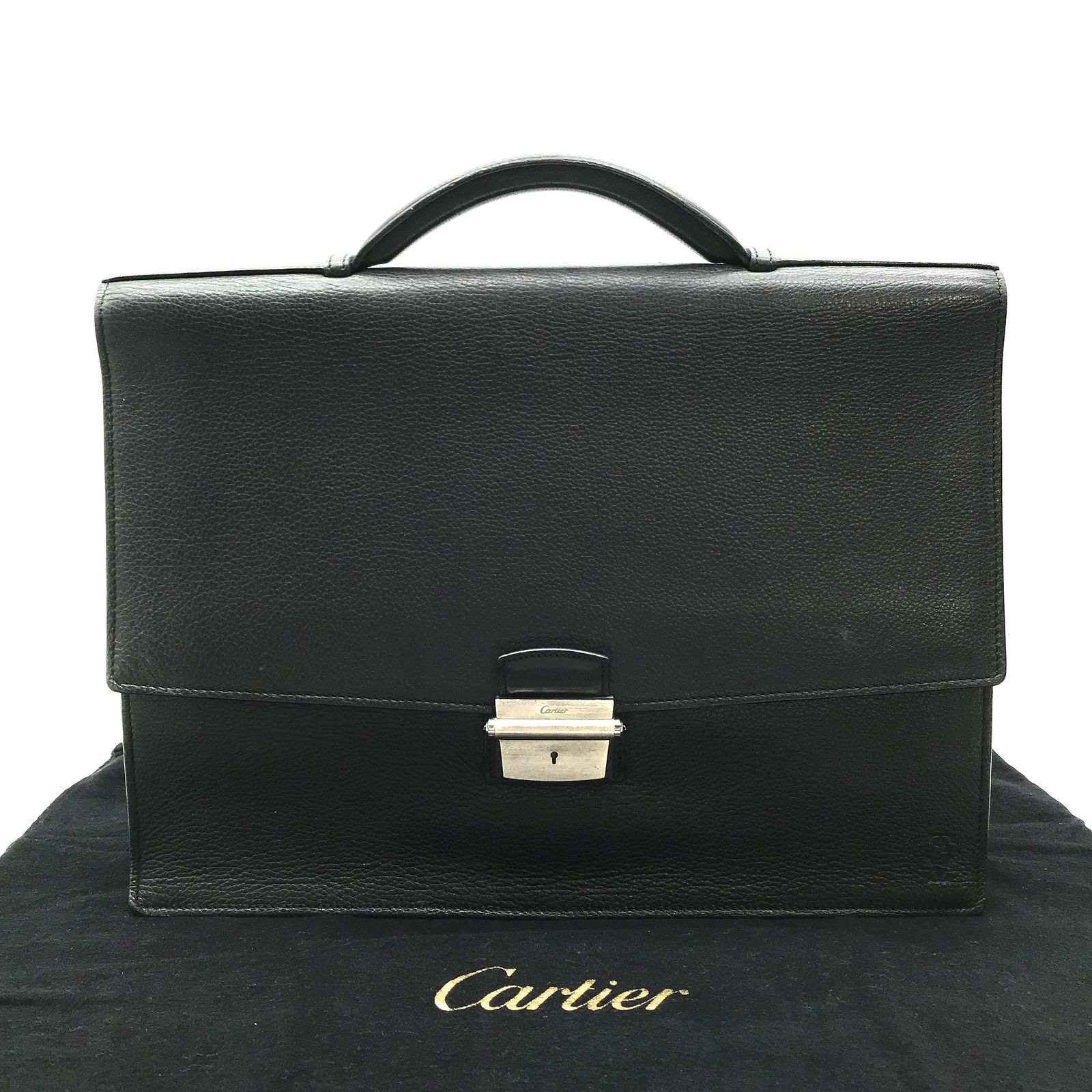 Cartier カルティエ レザー ビジネス バッグ メンズ ブリーフケース ...