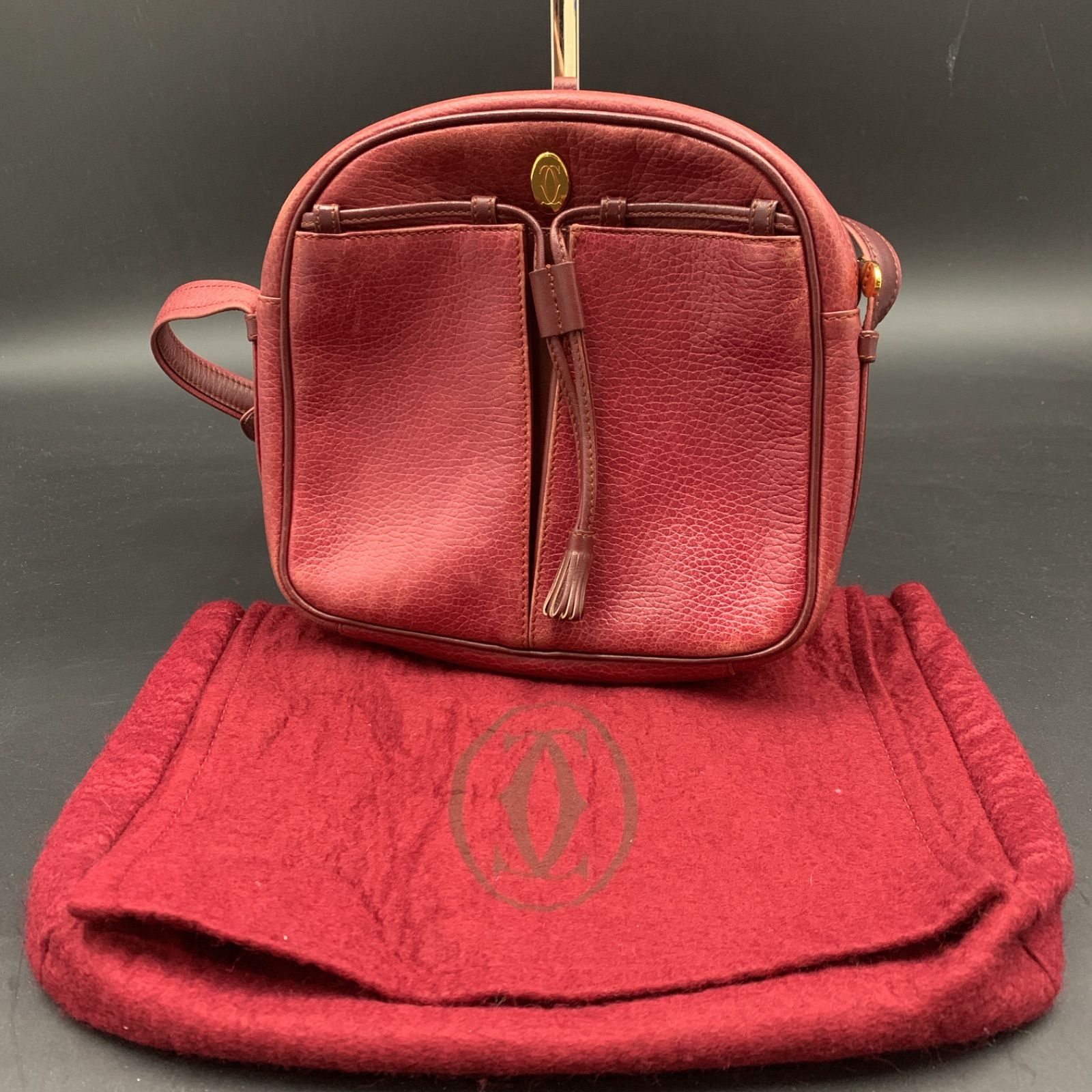 Cartierカルティエ マストライン トリニティ レザーショルダーバッグ 73 Cartier カルティエ マストライン トリニティ ショルダー