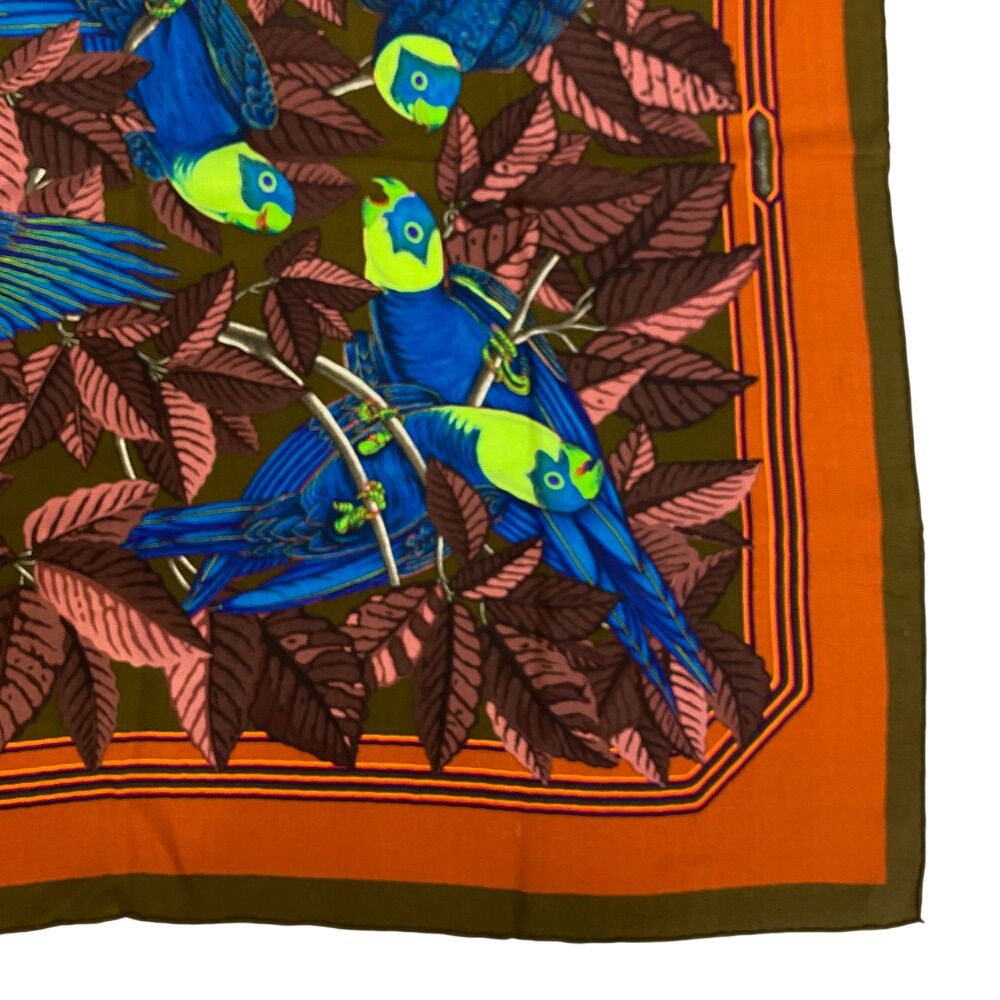 エルメス HERMES スカーフ オウム カレジェアン 90 les perroquets マルチカラー エルメス HERMES スカーフ オウム カレジェアン 90 les perroquets