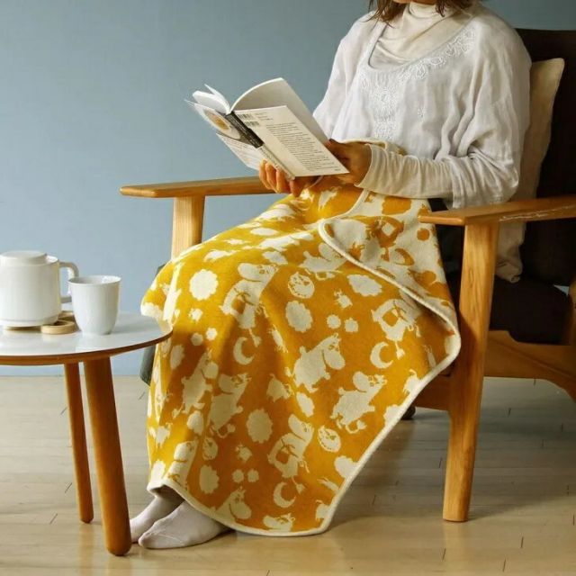 KLIPPAN ブランケット イエロー KLIPPAN⁄クリッパン スロー ナット イエロー | サステナブルショップ