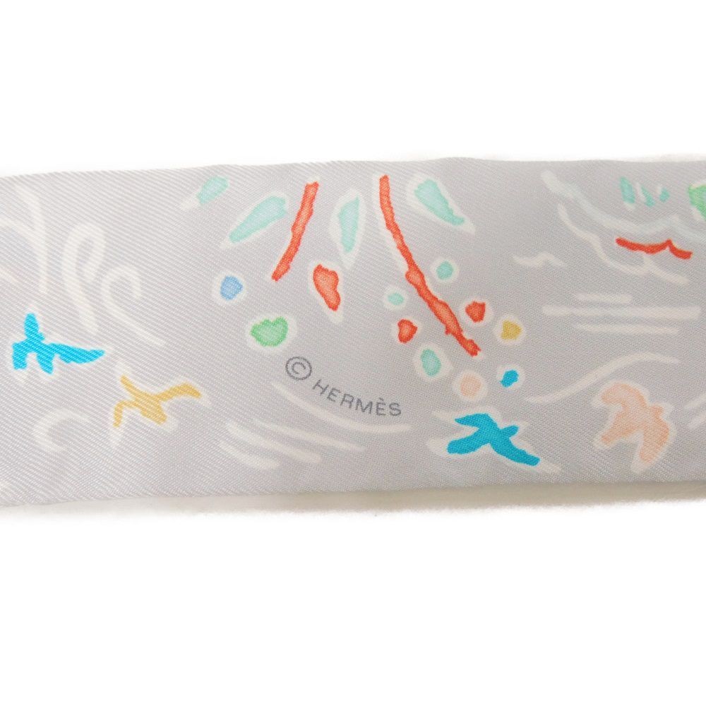 HERMES エルメス ツイリー ISOLA DI PRIMAVERA ライトグレー