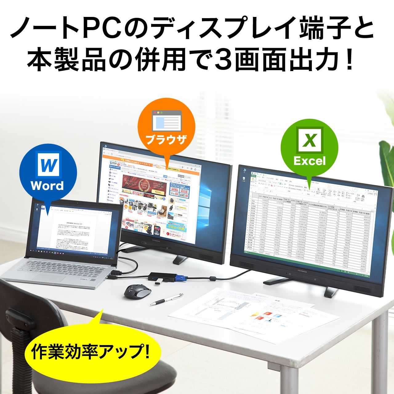 1080p対応 ディスプレイ増設