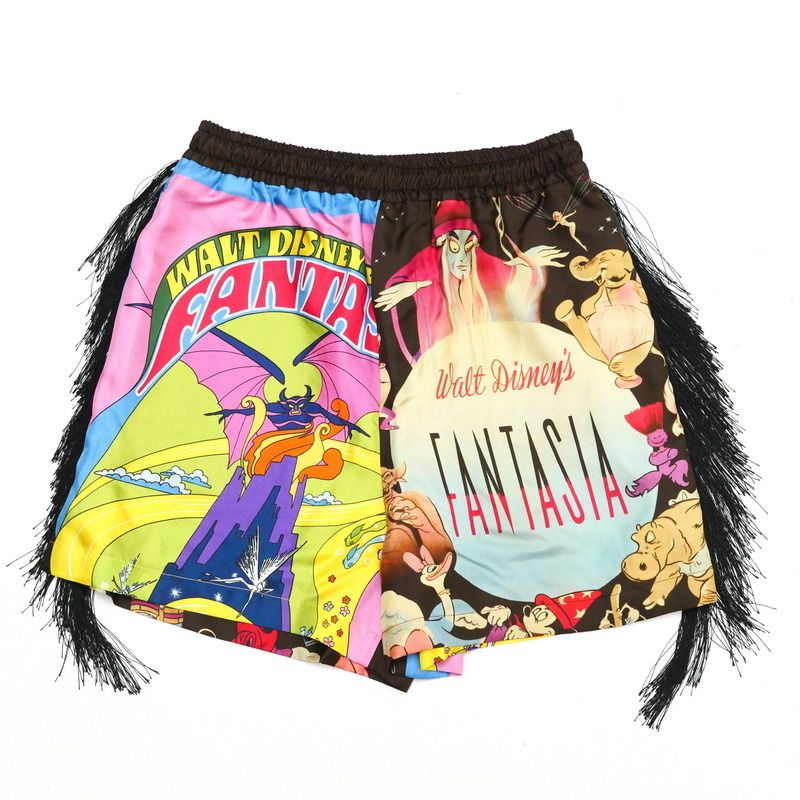 2025SS Stella McCartney × Disney ステラマッカートニー × ディズニー ショートパンツ サイズXXS Fantasia ファンタジア シルクパンツ フリンジ ブランド古着 20250614|RA0022