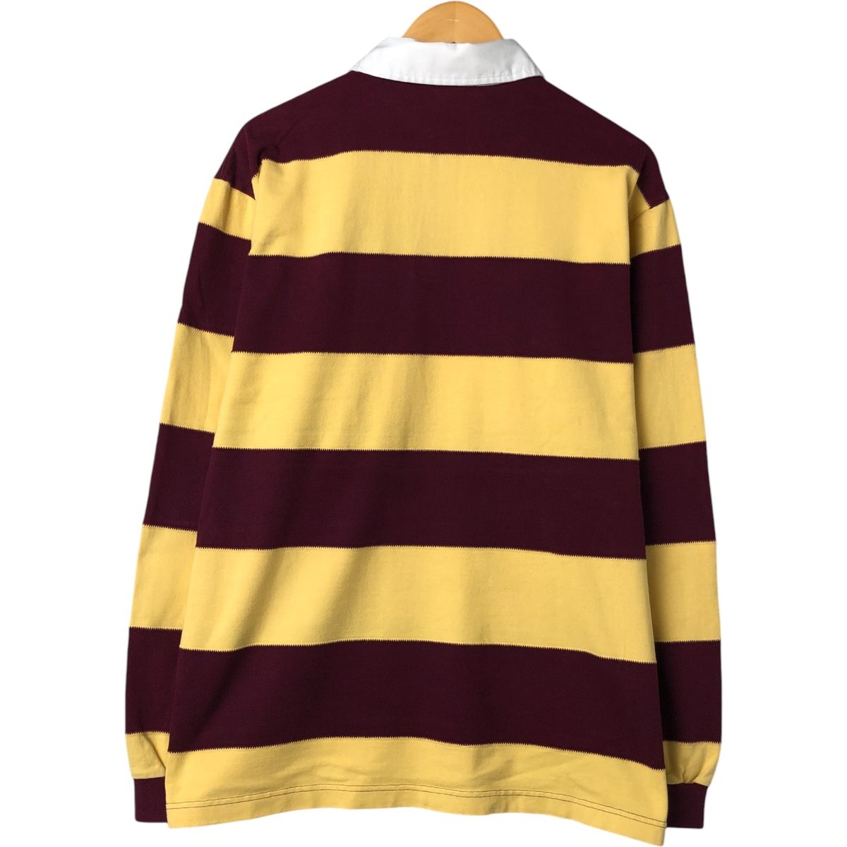 古着 90年代 ランズエンド LANDS' END ボーダー柄 長袖 ラガーシャツ