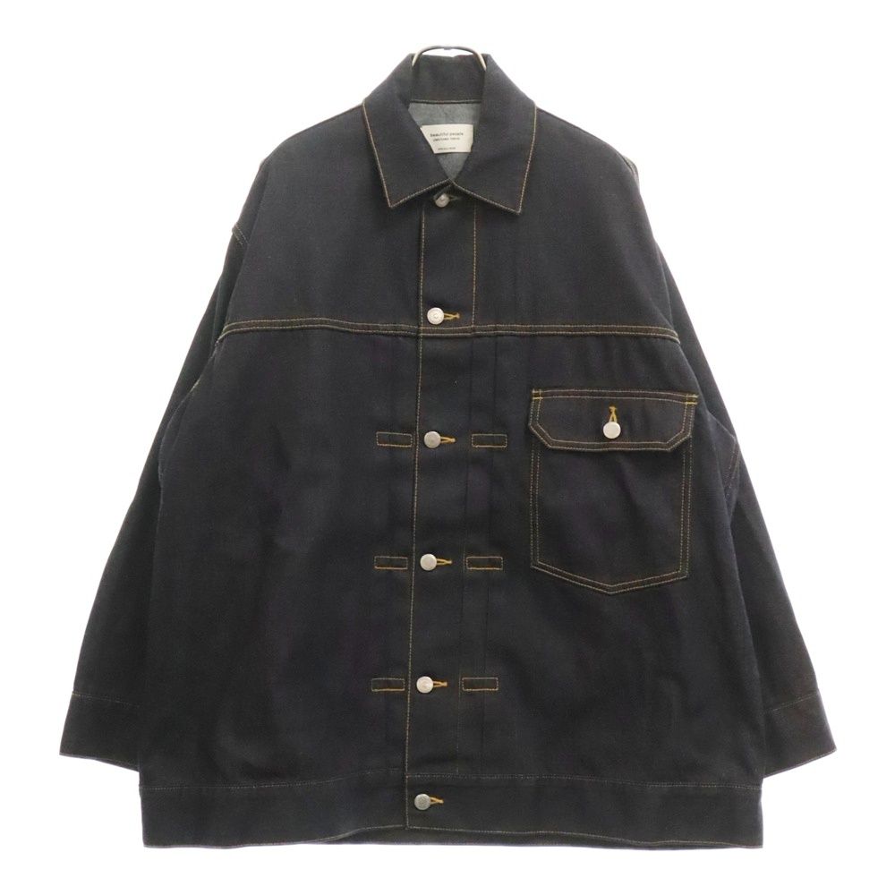 beautiful people (ビューティフルピープル) Selvedge Denim Big Blouson 1000102017 オーバーサイズデニムジャケット Gジャン インディゴ