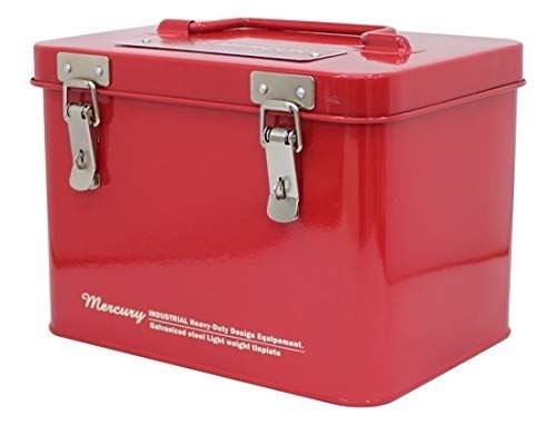 レッド キーストーン 収納ボックス レッド サイズ:W21.8×D11.5×L15.5cm(除く持ち手) マーキュリー New スクエアツールボックス