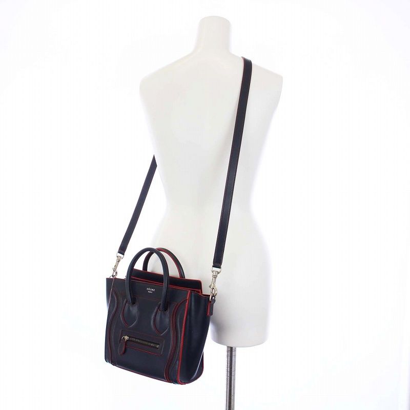 セリーヌ CELINE ラゲージ ナノショッパー 2WAY スムースカーフ 
