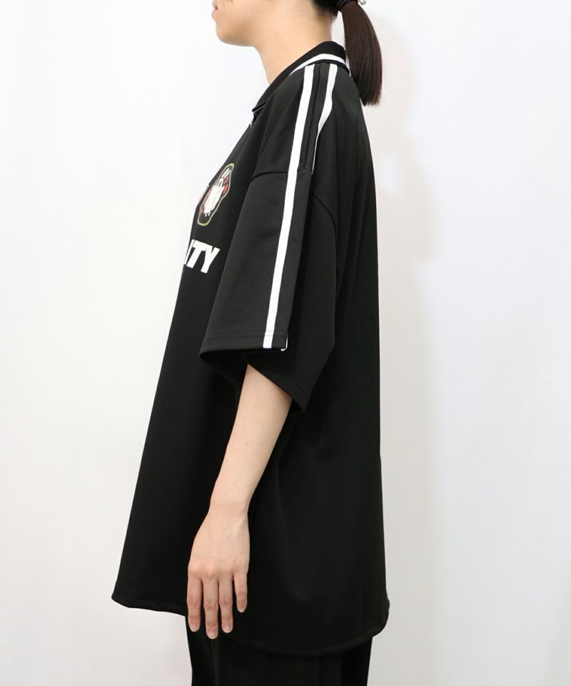 Tシャツ 新作 ScoLar Parity スカラー パリティ 352131 ハーフジップユニフォームTシャツ トップス 原宿系 個性的 ユニセックス ポイント 352131：ハーフジップユニフォームTシャツの通販-ScoLar