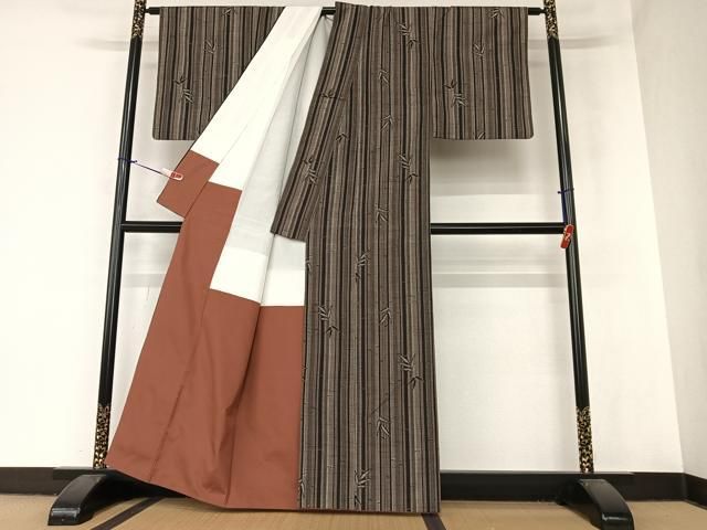 平和屋着物○上質な紬 笹竹文 正絹 逸品 AAAZ7546zg - メルカリ