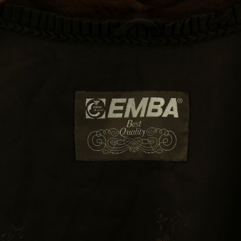 エンバ EMBA 毛皮コート シェアードミンクファー ミドル 長袖 総