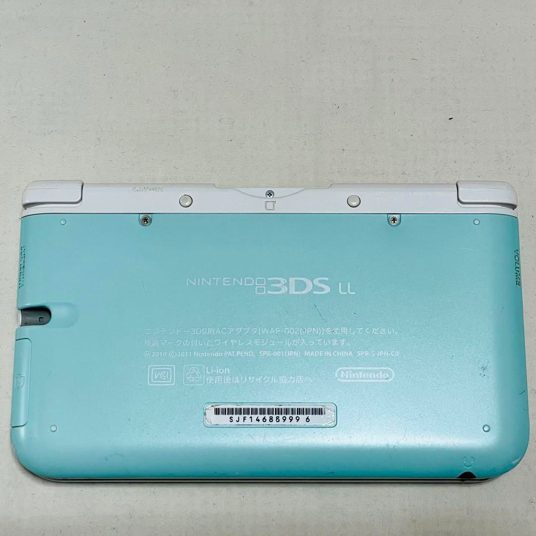 中古】ニンテンドー 3DS LL ミント×ホワイト本体 初期化済 016