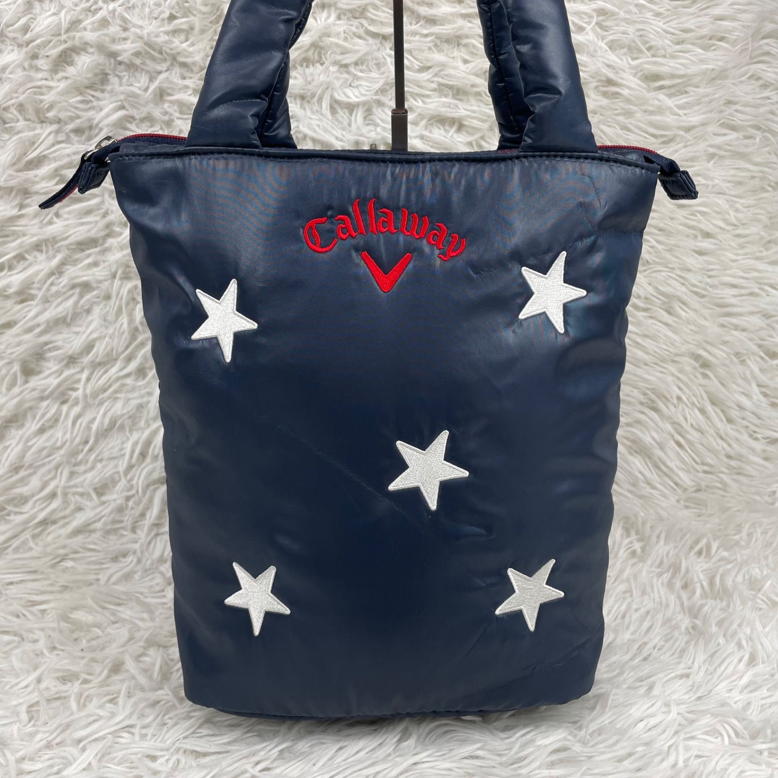Callaway キャディバッグ 星柄 ネイビー 美品 Callaway キャロウェイ 軽量 星柄 ゴルフ用 カートバッグ