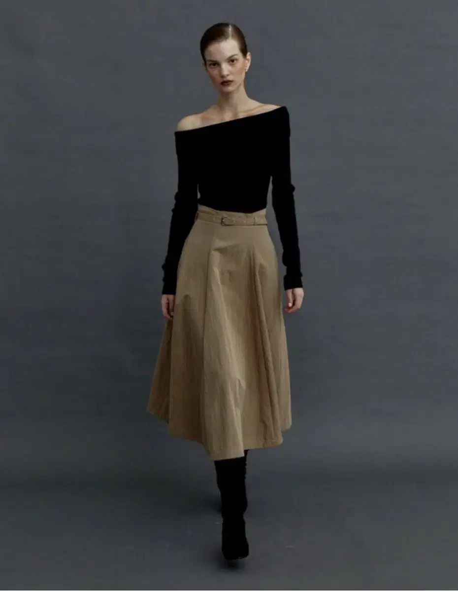 シエsie フレンチフ スカート ブラック GULLKHAN_COM