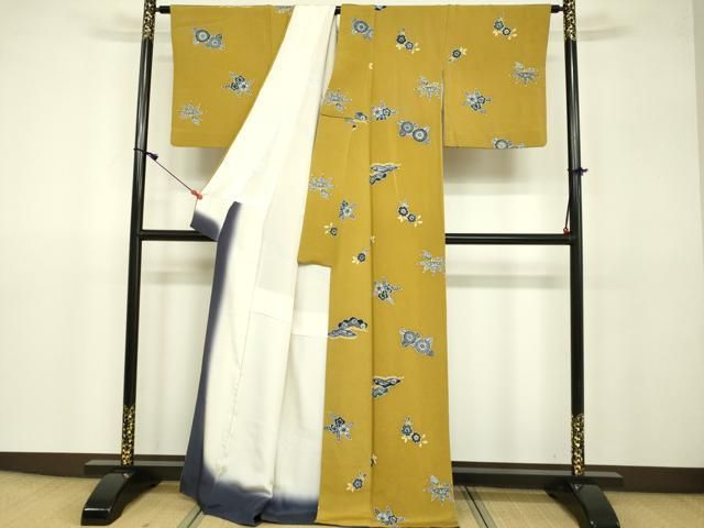 平和屋着物○上質な小紋 蔦草文 ロング丈 正絹 逸品 AAAZ5002ck 2025年