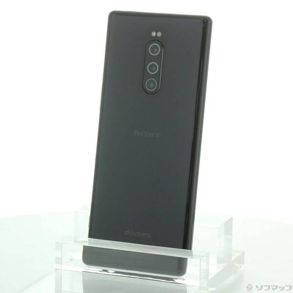 〔品〕 Xperia 1 64GB ブラック SO-03L docomoロック解除SIMフリー【352】