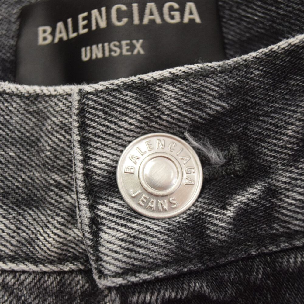 BALENCIAGA (バレンシアガ) 22AW Flared denim ウォッシュ加工フレア