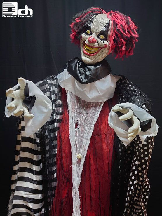 ハロウィン 飾り お店 お化け屋敷 ピエロ おもちゃ ホラー人形 赤い服のピエロ 恐怖のピエロ ハロウィン お化け屋敷 おもちゃ ビックリ
