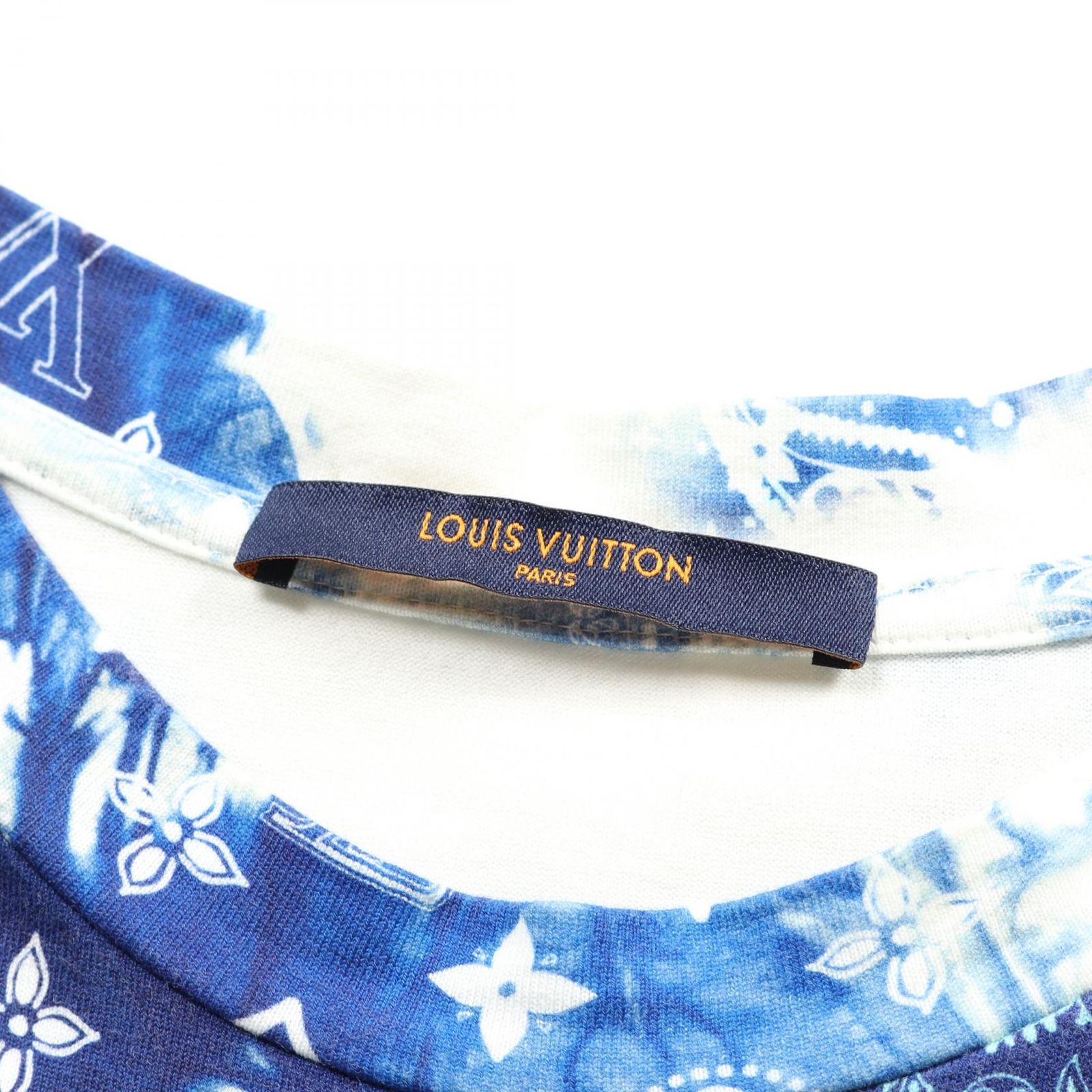 LOUIS VUITTONノグラムバンダナ カットソーTシャツブルー