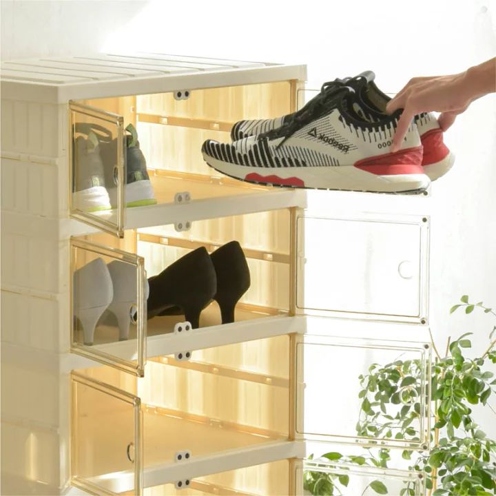 6枚 9000透明 綺麗 展示用 靴ボックス AJ 収納靴 防埃