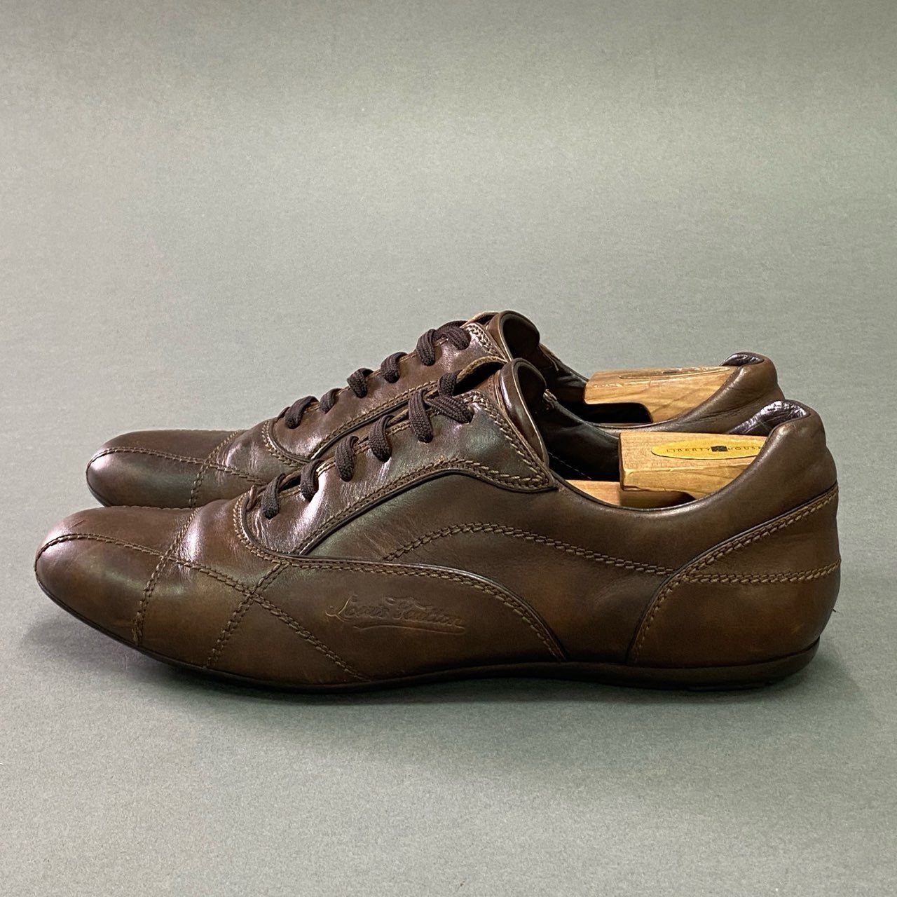 4c19 【イタリア製】LOUIS VUITTON ルイヴィトン サイドロゴ レザー 