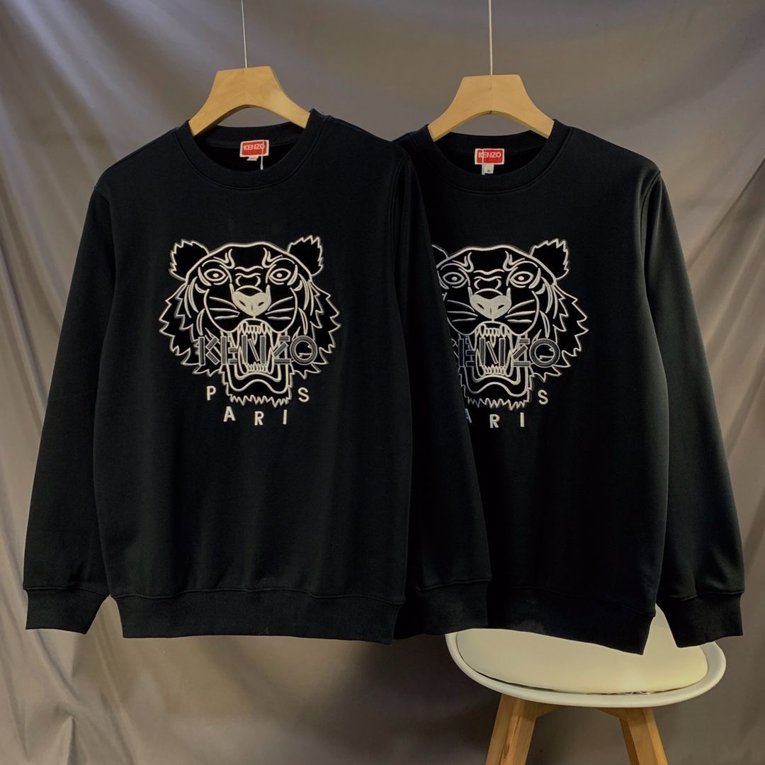 KENZO PARIS刺繍ホワイトロゴタイガーヘッド中綿トレーナー男女兼用 メンズ レディース - メルカリ