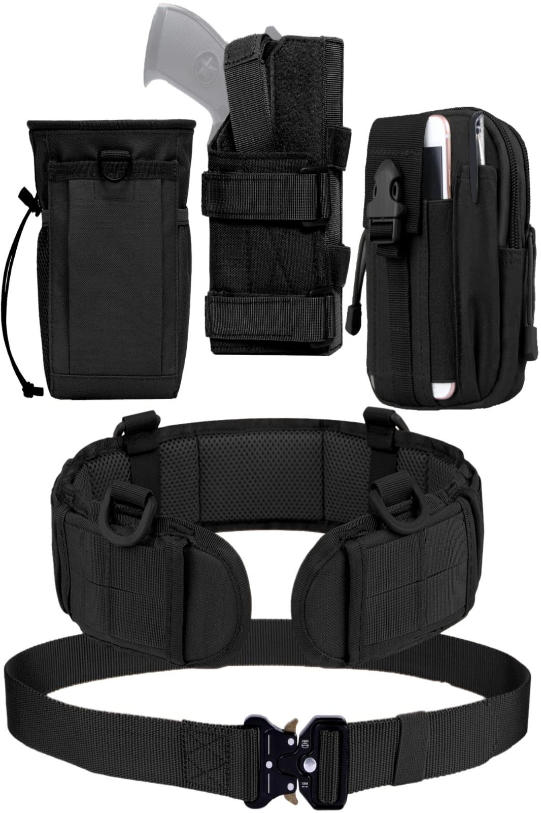 在庫 プロのサバゲーマー推薦 サバゲー ベルト タクティカルベルト MOLLE 装備 セット マガジンポーチ マグポーチ ピストル ホルスター
