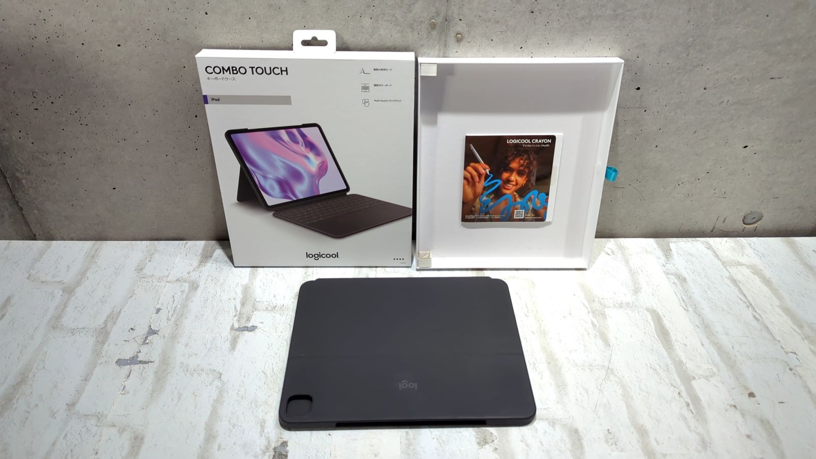 状態良好美品 Logicool ロジクール Combo Touch iPad Pro 13インチ M4 iK1276GRA キーボード付きケース グラファイト 