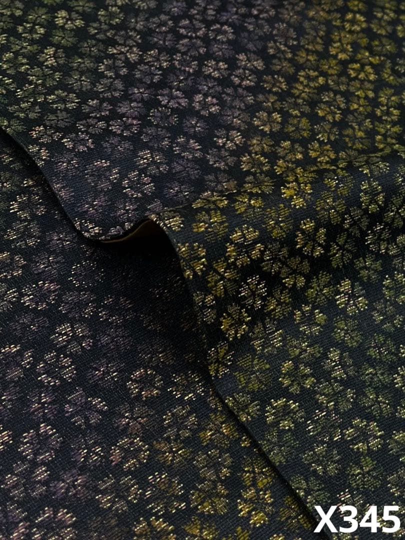 漢方染 小紋 御召調 絵羽柄 桜 正絹 X345