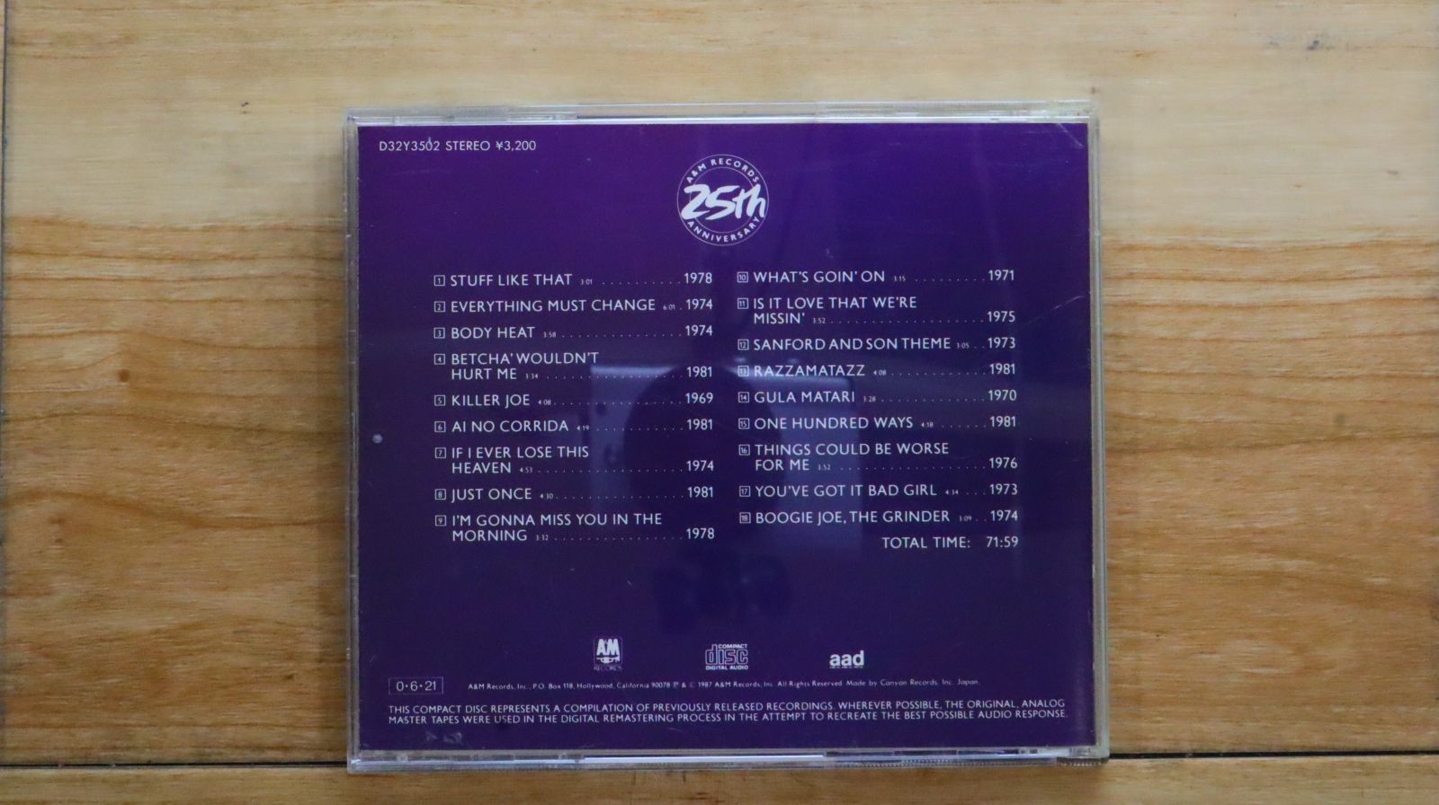 国内盤CD☆クインシー・ジョーンズ/Quincy Jones□ クインシー