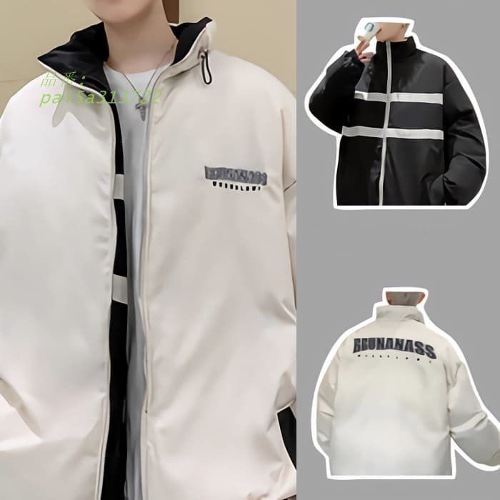 リバーシブル 中綿ジャケット メンズ 春秋冬 アウター 防寒 20代 高校生 韓国 中学生 10代 通勤 ファッション ストリート 通学 原宿 オシャレ pai5a313722