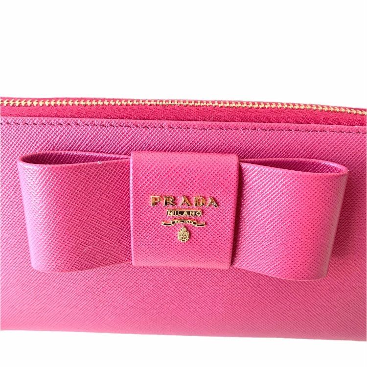 美品】PRADA プラダ SAFFIANO FIOCCO サフィアーノ 財布