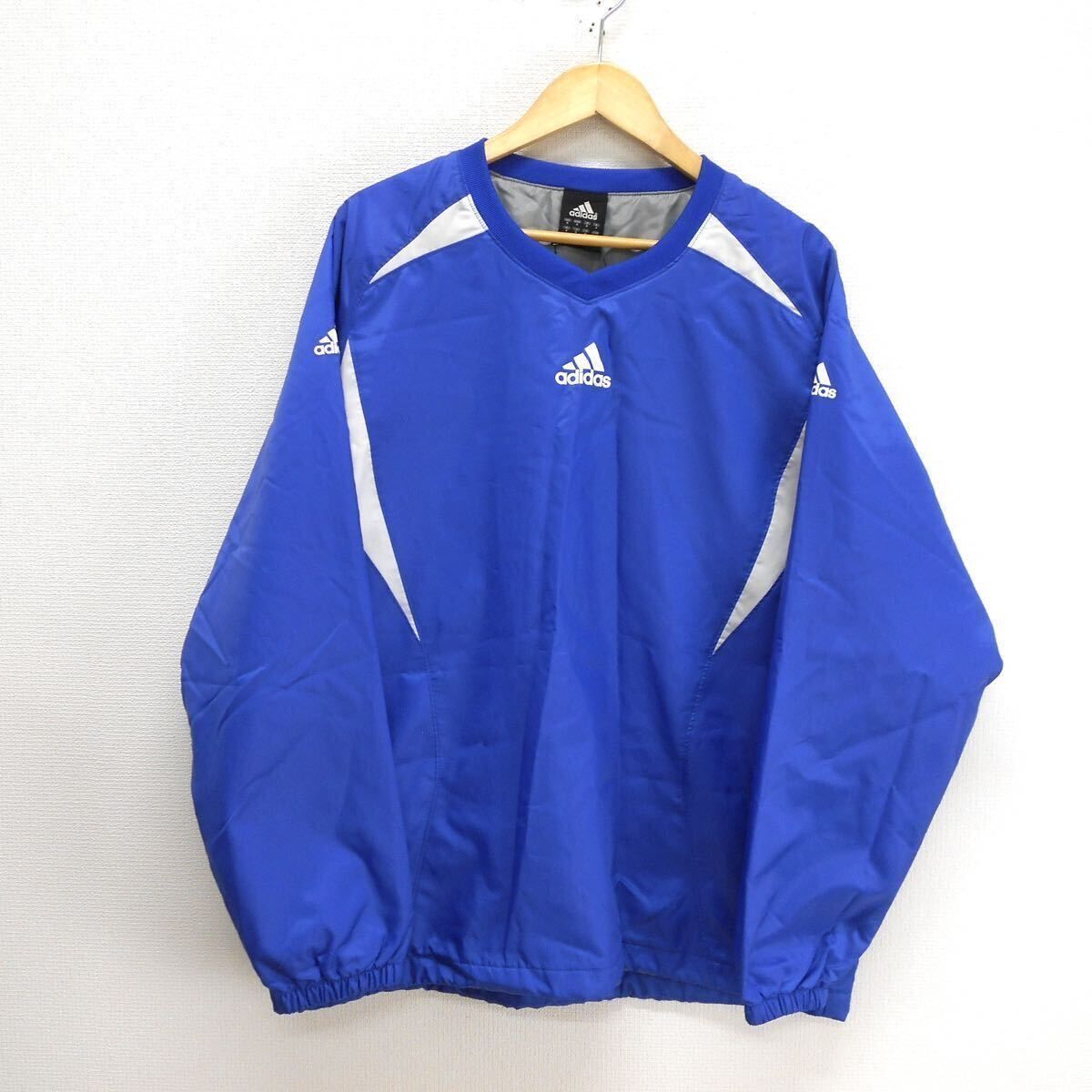 未使用 adidas アディダス ピステ ゲームシャツ ワンポイント プルオーバー ナイロンジャケット M 10116532